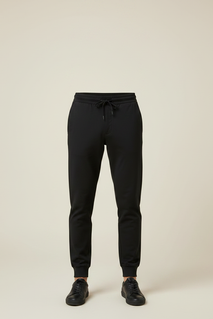 Pantalon Noir Jogger Homme Cordon Décontracté - Polyester - vue 3