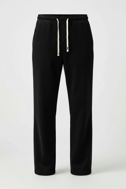 Pantalon Velours Côtelé Noir Homme - Cordé - vue 3