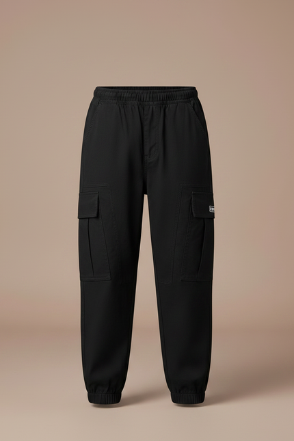 Pantalon Treillis Noir - Toile - vue 3