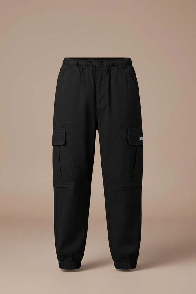 Pantalon Treillis Noir - Toile - vue 3
