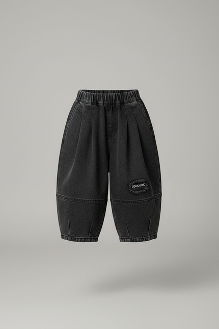 Pantalon Noir Ample Denim Décontracté Garçon - Jean - vue 3