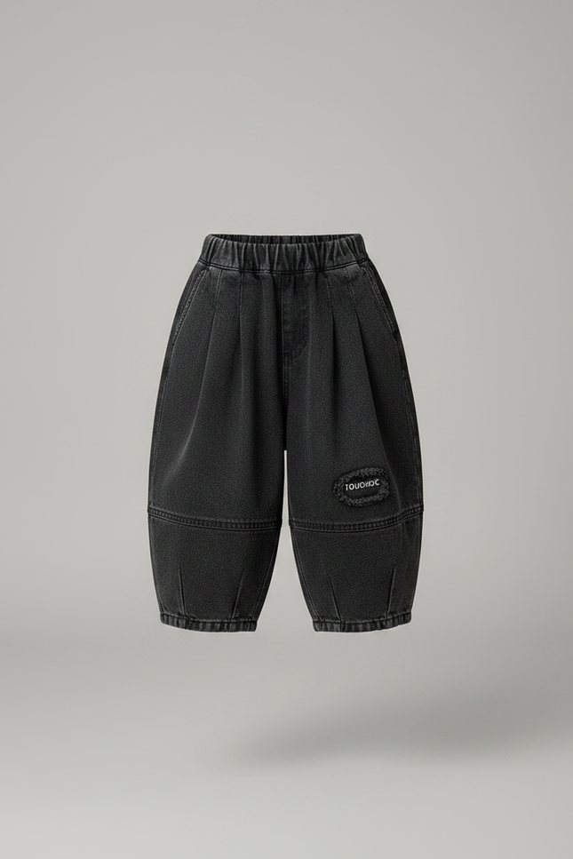 Pantalon Noir Ample Denim Décontracté Garçon - Jean - vue 3
