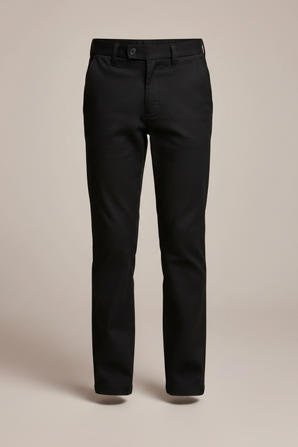 Pantalon Noir Garçon Classique Élégant Ajusté - Gabardine - vue 3