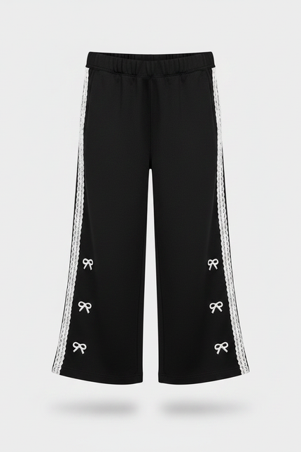 Pantalon Noir Blanc - Molleton - vue 3