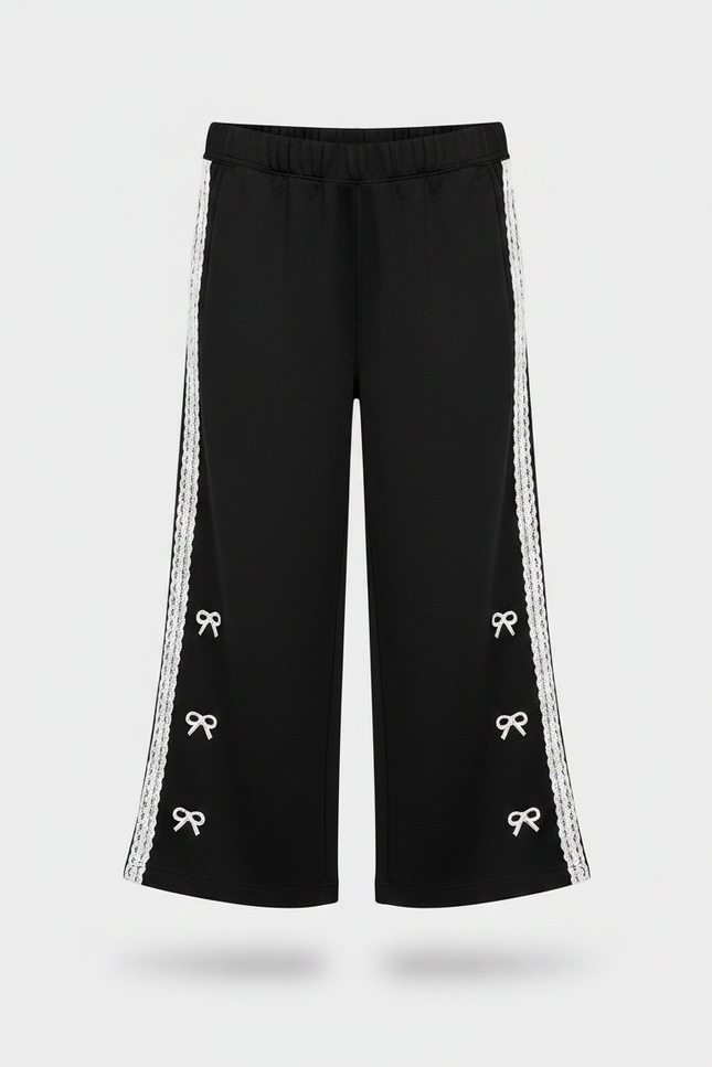 Pantalon Noir Blanc - Molleton - vue 3