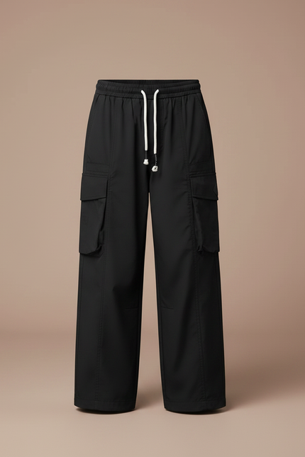 Pantalon Noir Efd0 - Polyester - vue 3