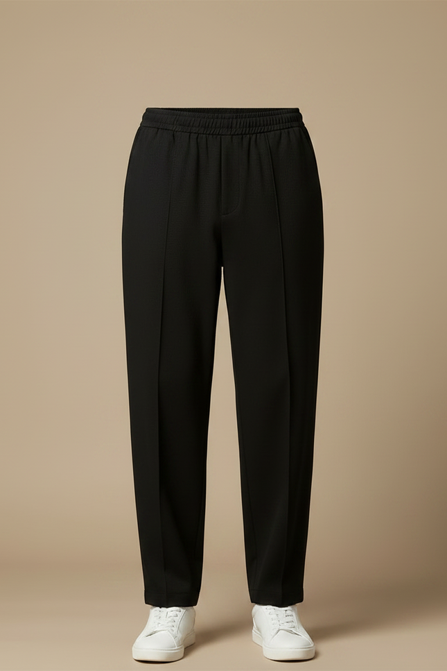 Pantalon Noir Ample Droit Décontracté Homme Confortable - Polyester - vue 3
