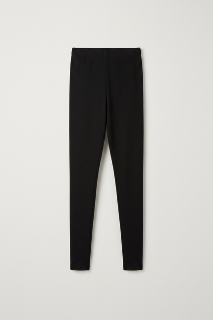 Pantalon Noir Côtelé Épais Fille - Maille - vue 3