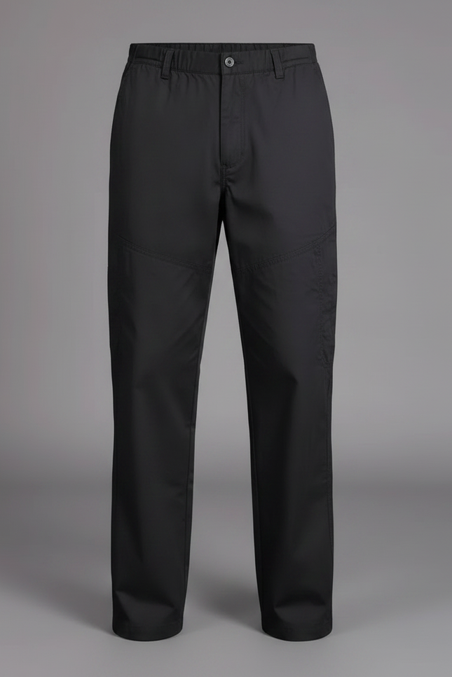 Pantalon Noir Coton Ample Décontracté Homme Uni - vue 3