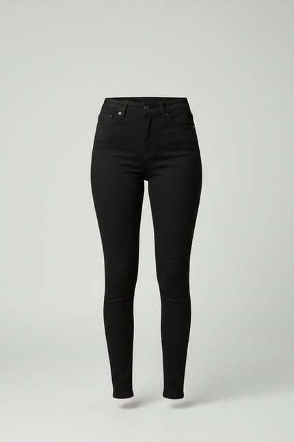 Pantalon Noir Skinny Taille Haute Confortable Femme - Jean - vue 3