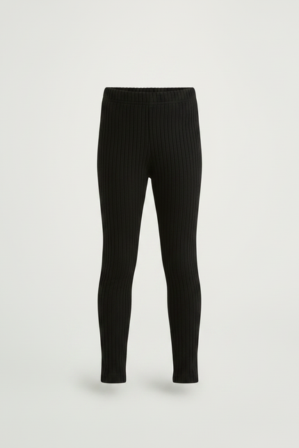 Pantalon Noir Côtelé Confortable Stretch Enfant - Maille - vue 3