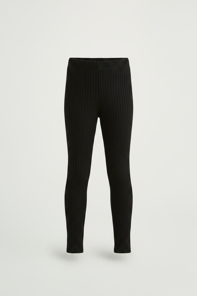 Pantalon Noir Côtelé Confortable Stretch Enfant - Maille - vue 3