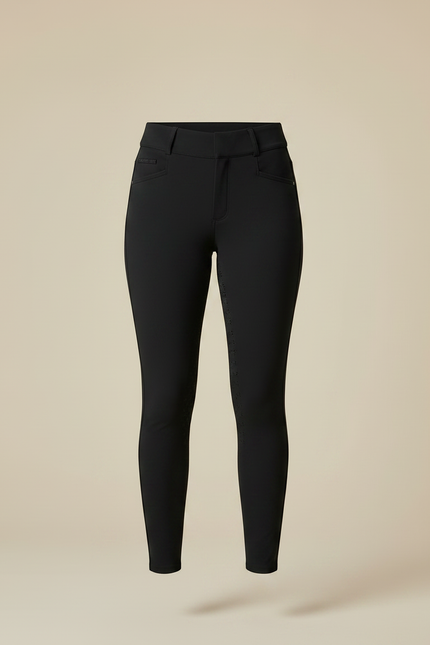 Pantalon Noir Femme Ajusté Équitation Confortable - Polyester - vue 3