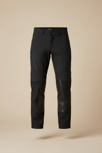 Pantalon Noir Technique Motard Ajusté Homme - Polyester - vue 3