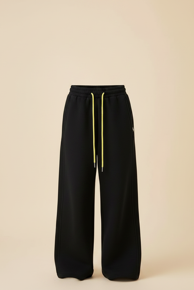 Pantalon Noir Ample Décontracté Fluide Sportif Fille - Molleton - vue 3