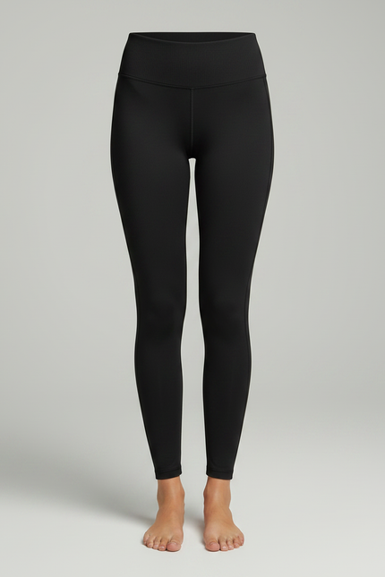 Pantalon Noir Legging Yoga Taille Haute Gainant Confortable - Polyester - vue 3