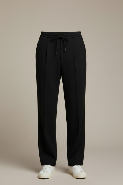 Pantalon Straight Noir - Polyester - vue 3
