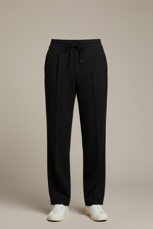 Pantalon Straight Noir - Polyester - vue 3