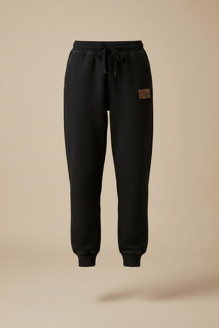 Pantalon Noir Jogging Molletonné Confortable Femme - vue 3