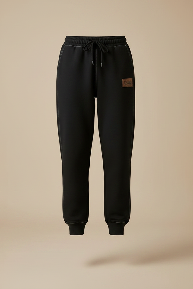 Pantalon Noir Jogging Molletonné Confortable Femme - vue 3