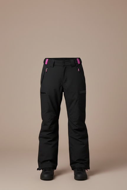 Pantalon Noir Imperméable Coupe Droite Ski Enfant - Polyester - vue 3