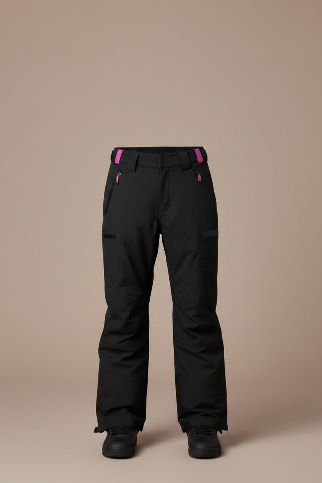 Pantalon Noir Imperméable Coupe Droite Ski Enfant - Polyester - vue 3