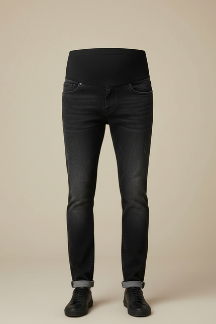 Pantalon Noir Jean Maternité Slim Confortable - vue 3