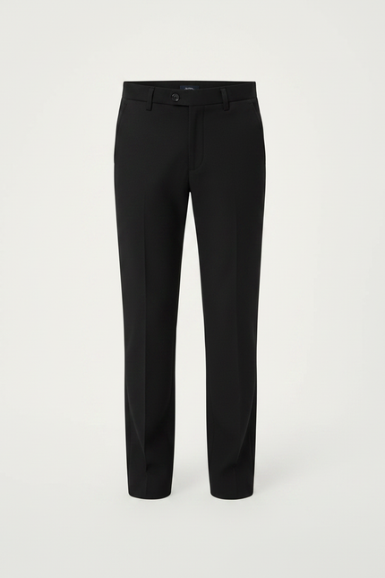 Pantalon Noir Droit Garçon Élégant Formel Moderne - Polyester - vue 3