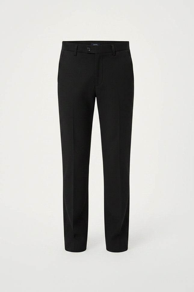 Pantalon Noir Droit Garçon Élégant Formel Moderne - Polyester - vue 3
