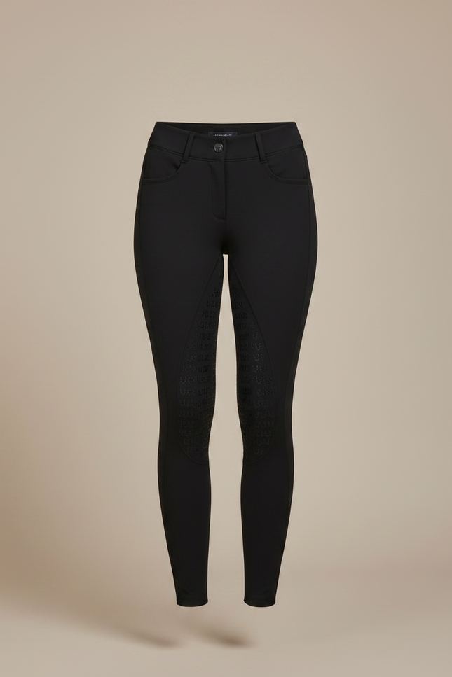 Pantalon Noir Équitation Ajusté Stretch Femme - Polyester - vue 3