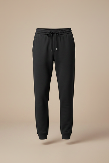 Pantalon Jogging Noir - Molleton - vue 3