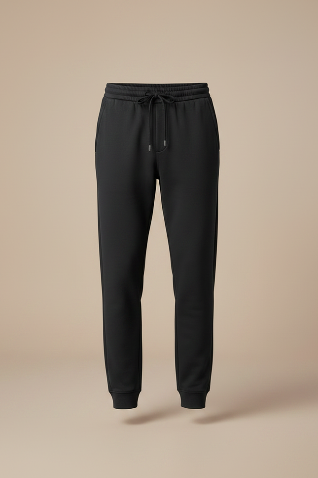 Pantalon Jogging Noir - Molleton - vue 3