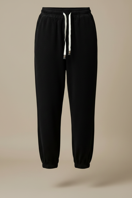 Pantalon Noir 7f6e - Cordé - vue 3