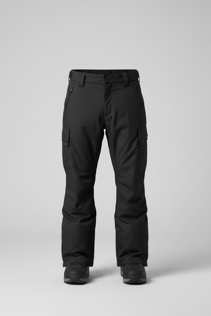 Pantalon Noir Cargo Ample Imperméable Homme Hiver - Polyester - vue 3