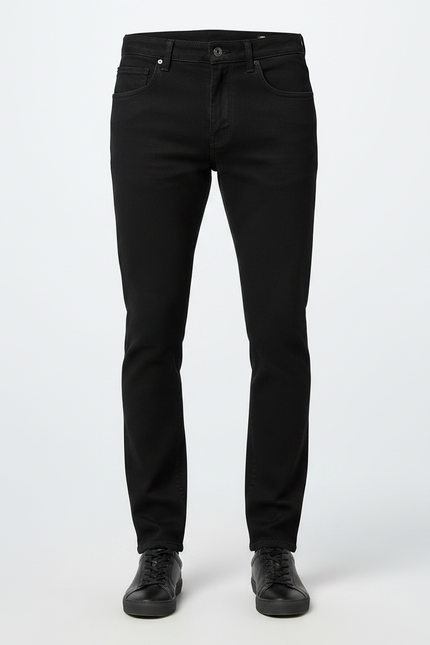 Pantalon Noir Homme Slim Stretch Denim Élégant - Jean - vue 3