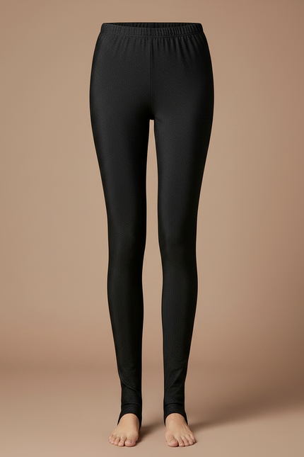Pantalon Noir Moulant Chaud Thermique Femme - Maille - vue 3