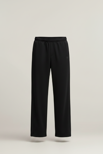 Pantalon Noir Droit Ample Décontracté Homme - Molleton - vue 3