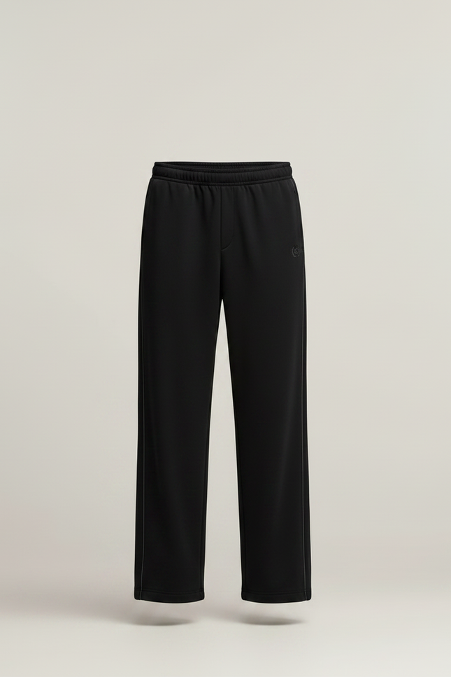 Pantalon Noir Droit Ample Décontracté Homme - Molleton - vue 3