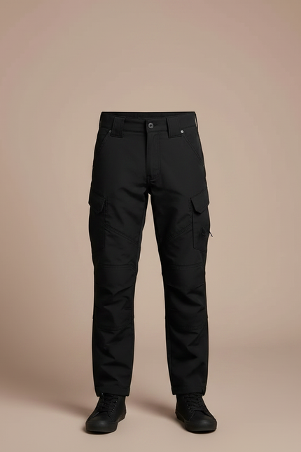 Pantalon Noir Cargo Tactique Décontracté Garçon - Toile - vue 3
