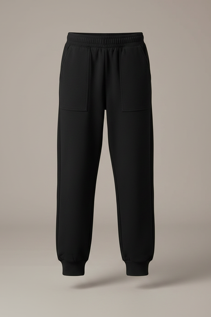 Pantalon Noir Molletonné Confortable Enfant Jogging - vue 3