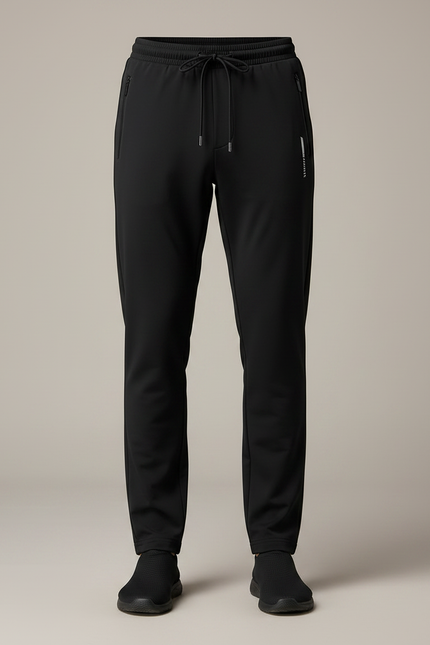 Pantalon Noir Homme Sportif Ajusté Décontracté Élégant - Polyester - vue 3