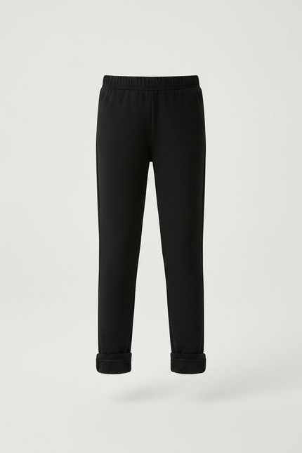 Pantalon Noir Fille Chaud Hiver Slim - Molleton - vue 3