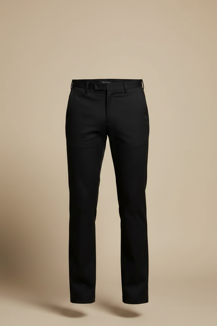 Pantalon Noir Droit Classique Élégant Homme - Gabardine - vue 3