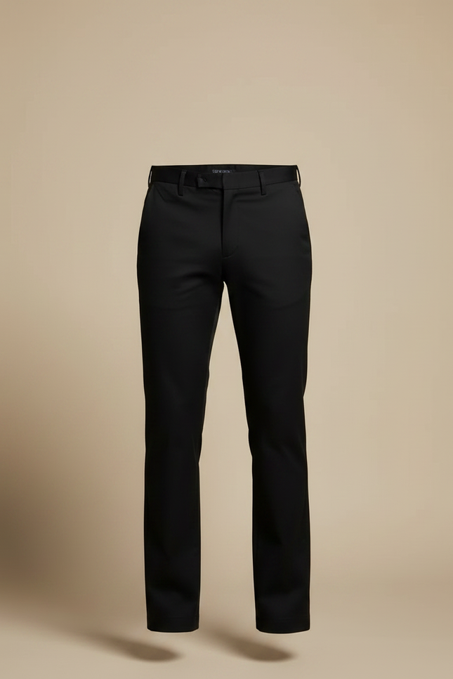 Pantalon Noir Droit Classique Élégant Homme - Gabardine - vue 3