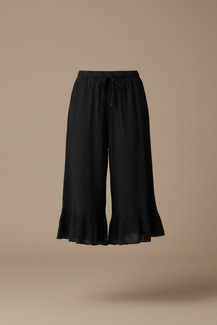 Pantalon Capri Noir Femme - Viscose - vue 3