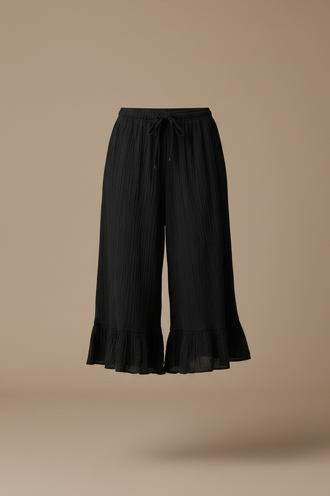 Pantalon Capri Noir Femme - Viscose - vue 3