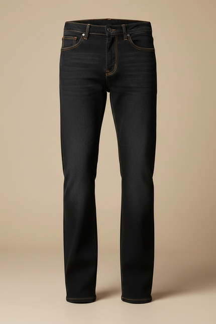 Pantalon Noir Denim Évasé Homme Décontracté - Jean - vue 3