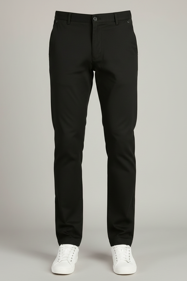 Pantalon Skinny Noir Homme - Gabardine - vue 3