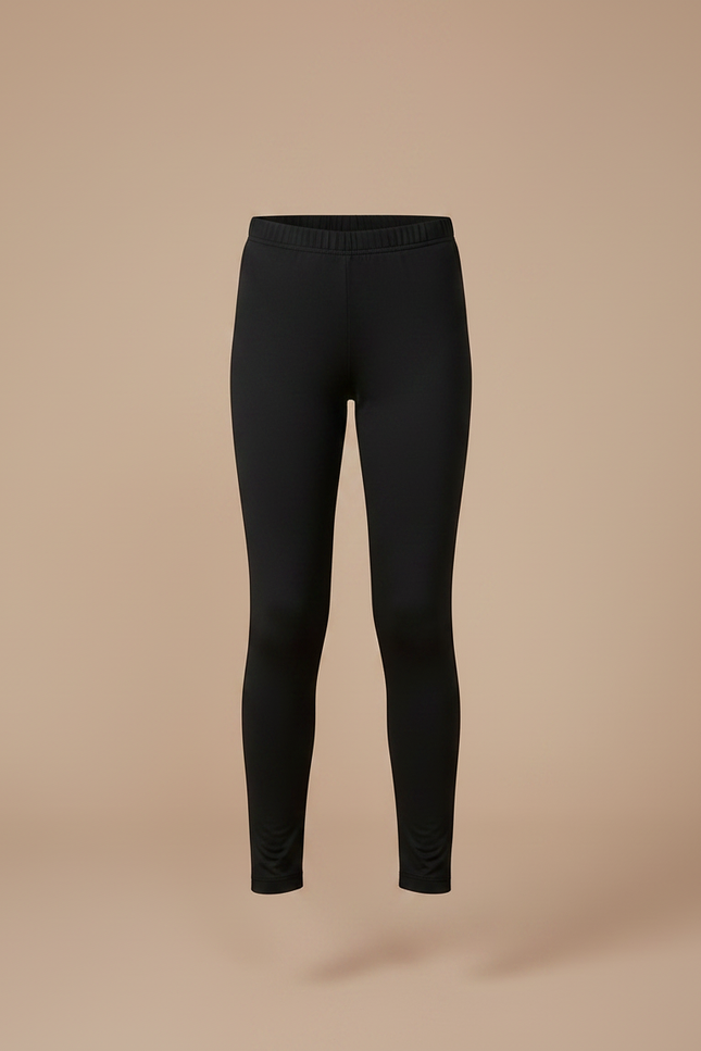 Pantalon Noir Legging Enfant Coton Confortable Simple - vue 3