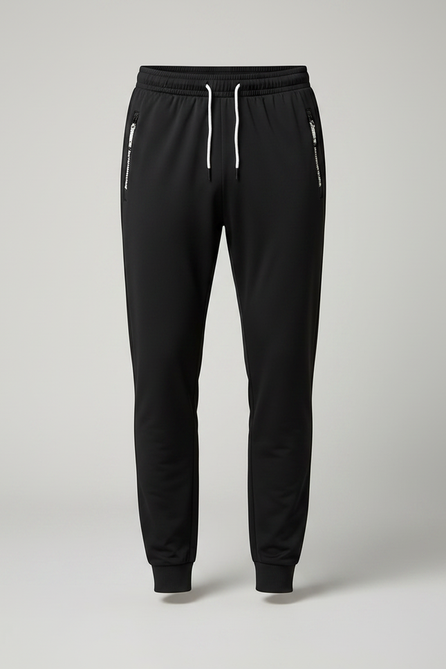 Pantalon Noir Jogging Homme Cordon Respirant - Polyester - vue 3